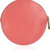 Jil Sander Circle Leather Clutch in Pink (coral) - Lyst
