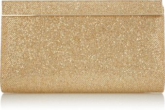 Jimmy Choo Cayla Glitter-finish Clutch - Lyst