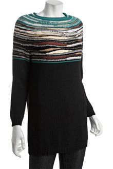 M Missoni  Striped Wool Blend Drop Shoulder Sweater - Lyst