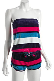 Marc By Marc Jacobs  Striped Velour Coverup Romper - Lyst