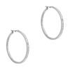 Michael Kors Crystal Hoop Earrings, Silver in Silver (one size) - Lyst