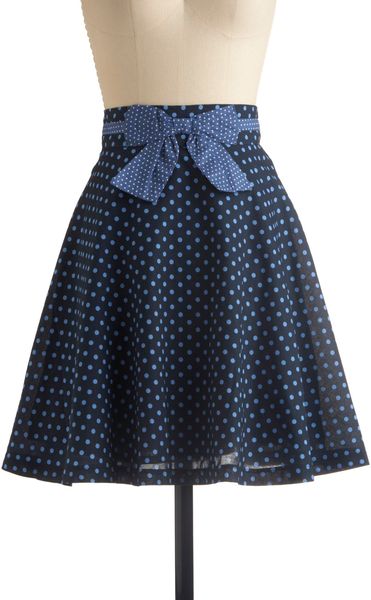 Modcloth A Chance Of Showers Skirt in Blue (navy) - Lyst