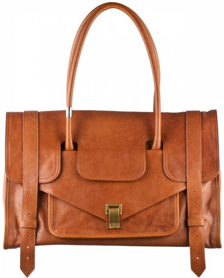 Proenza Schouler Ps1 Keep All Large Leather in Brown (saddle) - Lyst
