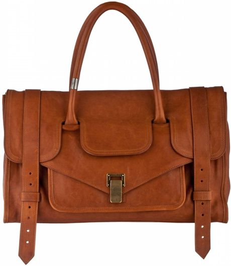 Proenza Schouler Ps1 Keep All Small Leather in Brown (saddle) - Lyst