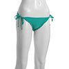 Shoshanna Teal Side Tie Ruffle Trim Bikini Bottom in Green (teal) - Lyst