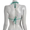 Shoshanna Teal Sliding Triangle Ruffle Trim Halter Bikini Top in Green (teal) - Lyst