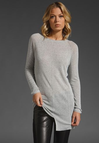  Cotton Loose Rib Knit Tunic 