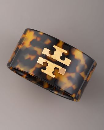 Tory Burch Wide Logo Cuff - Lyst