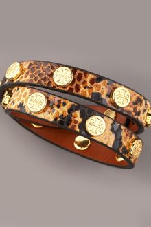 Tory Burch Logo-studded Bracelet, Animal - Lyst