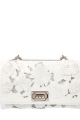 Valentino White Lace and Leather Girello Bag