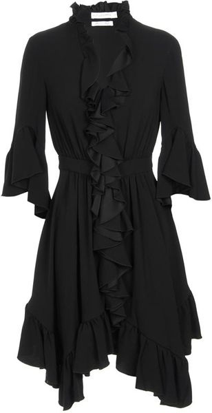 Altuzarra Flutter Ruffled Crepe Day Dress - Lyst