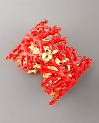 Aurelie Bidermann Enamel Coral Bracelet - Lyst