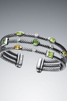 David Yurman Green Confetti Three-row Bracelet - Lyst