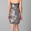Marchesa Sequined Strapless Dress in Silver (pewter) - Lyst