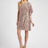 Badgley Mischka Sequined Caftan Dress in Pink (blush) - Lyst