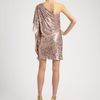 Badgley Mischka Sequined Caftan Dress in Pink (blush) - Lyst