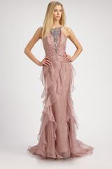 Badgley Mischka Chiffon Gown 