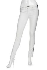 Rag & Bone Preorder Exclusive Mid-rise Skinny Jean with Black Tuxedo Stripe