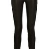 Helmut Lang Midrise Leatherpaneled Skinny Jeans in Black - Lyst