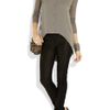Helmut Lang Midrise Leatherpaneled Skinny Jeans in Black - Lyst