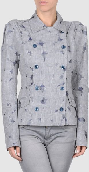 John Galliano Blazer in Blue (grey) - Lyst