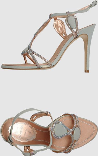 Rene Caovilla Highheeled Sandals in Gray (grey) - Lyst