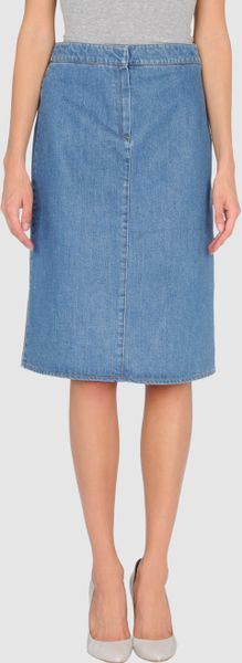 Stella Mccartney Denim Skirt in Blue - Lyst
