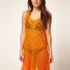 Asos Asos Beach Vest Cover Up in Orange - Lyst
