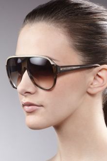 Balenciaga Walnut Aviator Sunglasses - Lyst