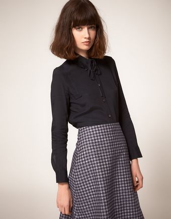  Shirt With Shoulder Detail In Viscose Crepe 