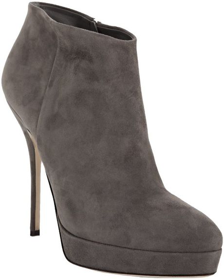 gray platform booties