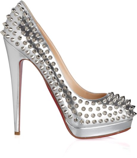 silver louboutin pumps