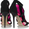 Jimmy Choo Denton Neoprene Scuba Peeptoe Sandals in Black - Lyst