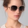 Matthew Williamson Acetate Rounded Sunglasses in Gold - Lyst