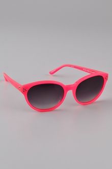 Matthew Williamson Neon Pointed Oval Sunglasses - Lyst