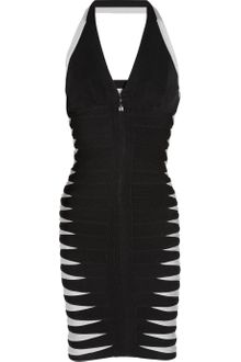 Hervé Léger Halterneck Bandage Dress - Lyst