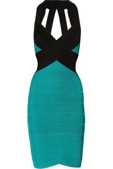Hervé Léger Block-color Bandage Dress - Lyst