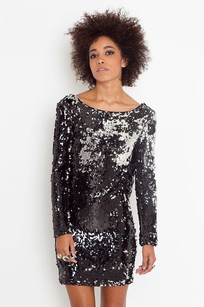 Nasty Gal Cruel Mirage Sequin Dress in Black - Lyst