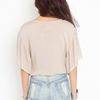 Nasty Gal Ruffled Batwing Blouse in Beige (cream) - Lyst