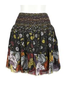 Proenza Schouler Flower Print Silk Georgette Skirt - Lyst