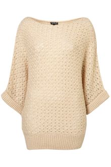 Topshop Knitted Drop Stitch Jumper - Lyst
