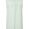 Topshop Drop Back Sleeveless Shirt in Green (mint) - Lyst