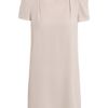 Vanessa Bruno Crepe Shoulder Detail Dress in Beige (cream) - Lyst