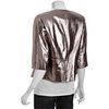 Lafayette 148 New York Leather Ritchie Threequarter Sleeve Jacket in Gray (steel) - Lyst