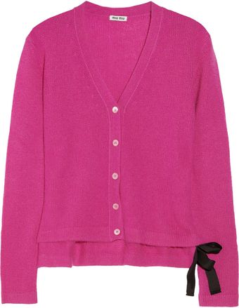  Bow-Detailed Cashmere Cardigan 