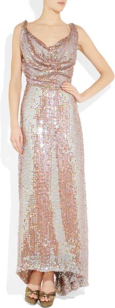 Vivienne Westwood Gold Label Long Savannah Sequined Net Gown - Lyst