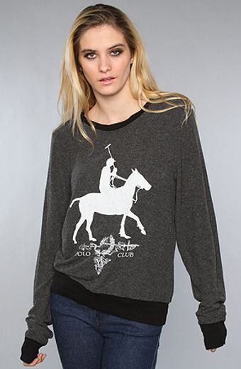 The Polo Girl Yacht Club Sweatshirt in Black 