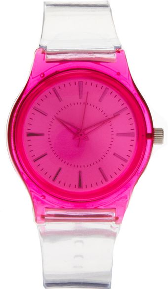  Asos Neon Pink Plastic Watch 