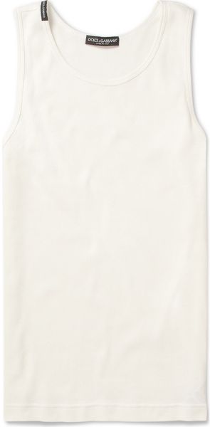  Slim Fit Ribbed Cotton Vest 