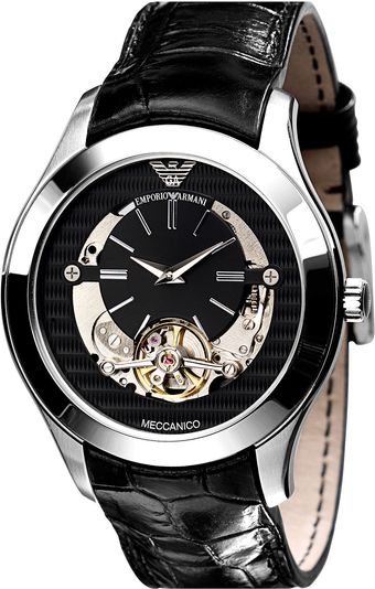 Emporio Armani Meccanico Automatic Round Watch - Lyst